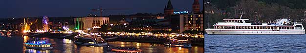 Adventsfahrten und Schiffsweihnachtsfeiern bei Mainz am Rhein